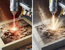 Laser cleaning for removing contaminants from stone surfaces
